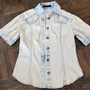 Proenza Schouler denim shirt vintage wash size 4 small